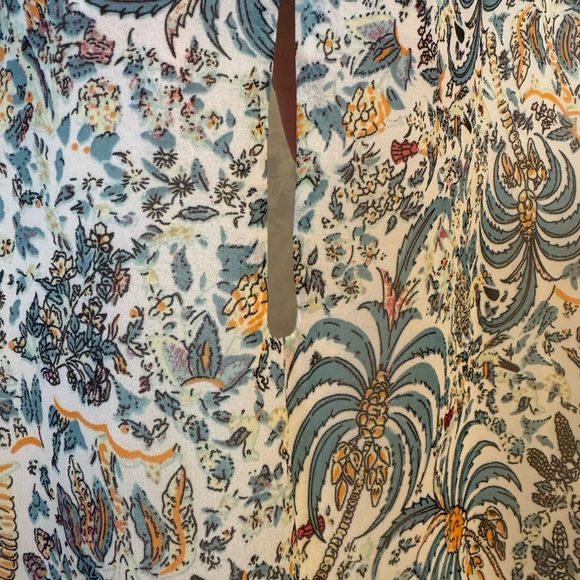 Max Studio Sleeveless Top w/Fun Tropical Palm Tree Design LARGE #Y - Picture 7 of 11